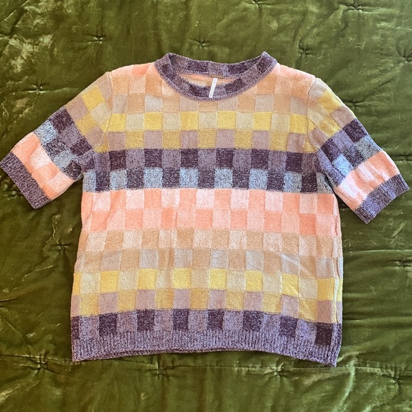 Free People short sleeve chenille sweater - Picture 2 of 10